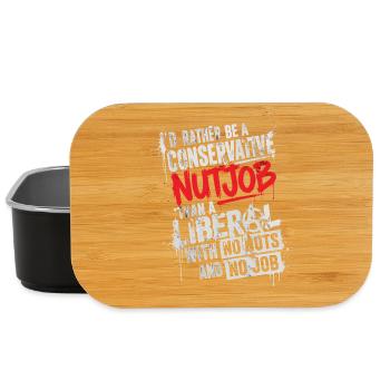 Conservative vs Liberal Political Humor - Lunch Box - black - Front