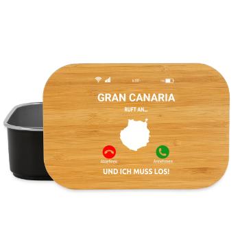 Gran Canaria Ruft An Urlaub Kanaren Reise - Lunch Box - Schwarz - Vorne