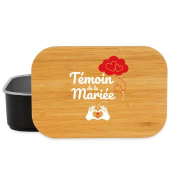 Témoin de la Mariée  - Boîte à goûter - noir - Devant