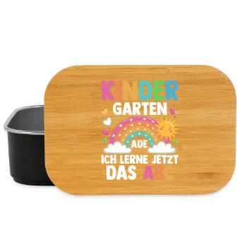 Kindergarten Ade Ich Lerne Jetzt Das ABC - Lunch Box - Schwarz - Vorne