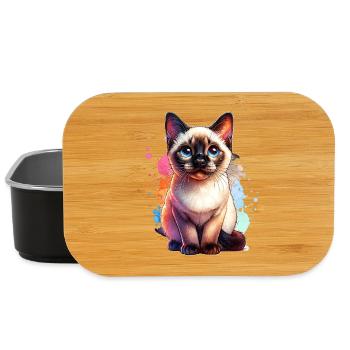 Siamkatze Geschenk - Lunch Box - Schwarz - Vorne