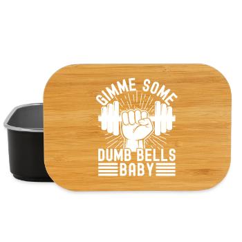 Les accros à la salle de sport Donnez-moi des haltères idiots de calisthénie - Boîte à goûter - noir - Devant