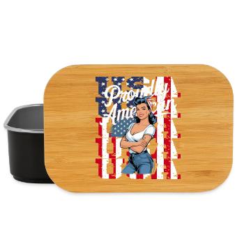 Proudly American im Retro-Look - Lunch Box - Schwarz - Vorne