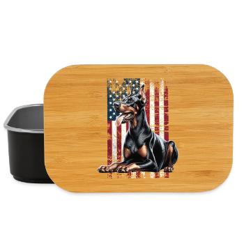 Doberman US Dobermann - Boîte à goûter - noir - Devant