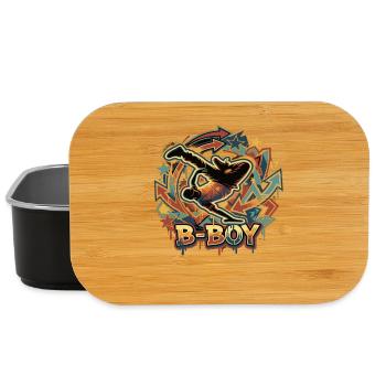 Breakdance B-Boy Streetstyle Graffiti - Lunch Box - black - Front