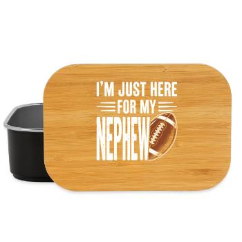 Ich bin nur wegen meines Neffen Football hier. - Lunch Box - Schwarz - Vorne