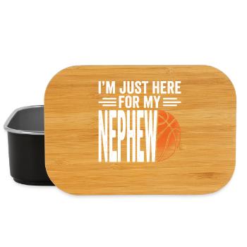 Ich bin nur wegen Basketball meines Neffen hier. - Lunch Box - Schwarz - Vorne