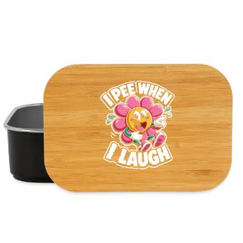 Dieween Blüten Lachdesign - Lunch Box - Schwarz - Vorne