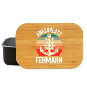 Segeln ANKERPLATZ FEHMARN Lustiges - Lunch Box - Schwarz - Vorne