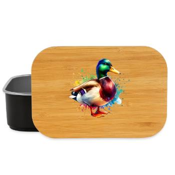 Motif de canard colvert - Boîte à goûter - noir - Devant