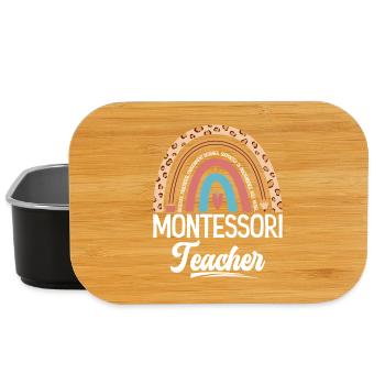  Montessori Teacher Supporter of Independence - Lunch Box - black - Front