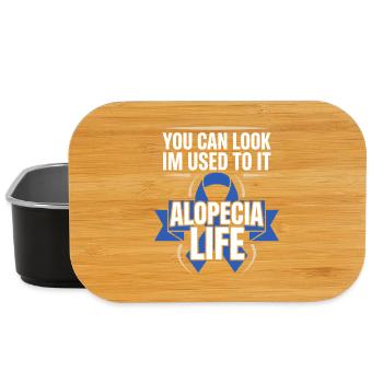Alopecia Awareness Alopecia Areata Hair Loss - Lunch Box - black - Front