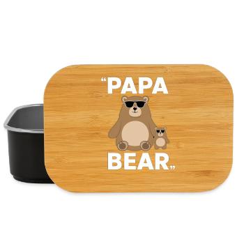 Papa Bear - Best Dad Father´s Day - Lunch Box - black - Front