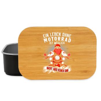 Leben auf zwei Rädern Sinn macht Motorrad Fahrer - Lunch Box - Schwarz - Vorne