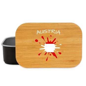 Österreich Flagge Farbspritzer Austria Kleks - Lunch Box - Schwarz - Vorne