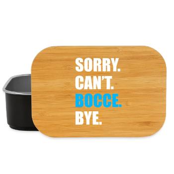 Sorry can't bocce petanque boule player - Lunch Box - black - Front