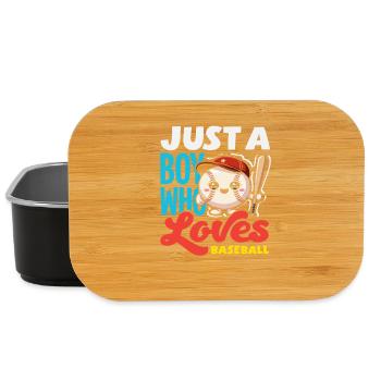 Nur ein Junge der Baseball liebt Kind - Lunch Box - Schwarz - Vorne