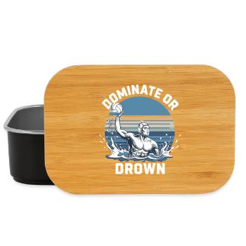 Dominate Or Drown Water Polo Motif - Lunch Box - black - Front