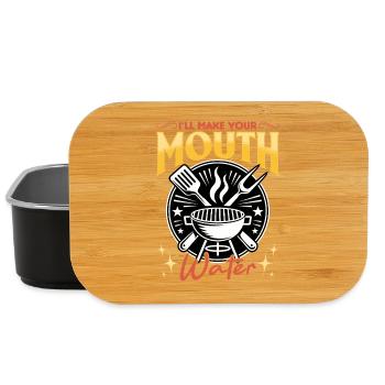 BBQ Grilling Meat Smoking Barbecue - Lunch Box - black - Front