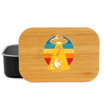 Rainbow UFO Entführung Cartoon 6 7 Meme - Lunch Box - Schwarz - Vorne