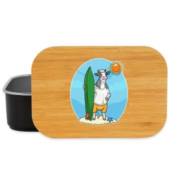Cow Beach Surfboard Summer - Lunch Box - black - Front
