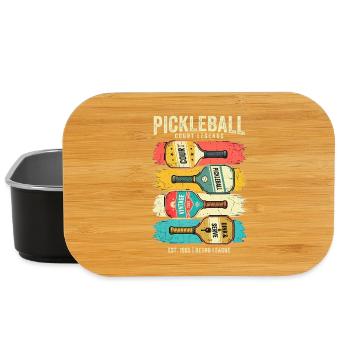  Funny Was That Out? Retro Pickleball Paddle - Lunch Box - Schwarz - Vorne