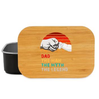 Dad The Man The Myth The Legend Funny Gift - Lunch Box - black - Front