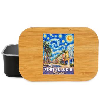 Port St. Lucie Florida Palmen Skyline - Lunch Box - Schwarz - Vorne