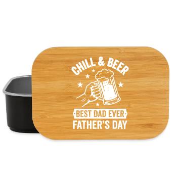 CHILL & BEER BEST DAD EVER Father's Day Logo - Lunch Box - black - Front