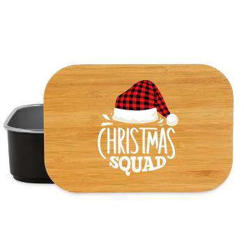 Père Noël à carreaux de l’escouade de Noël - Boîte à goûter - noir - Devant