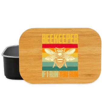 Beekeeper Regenbogenbiene Imker Imkerei Geschenk - Lunch Box - Schwarz - Vorne