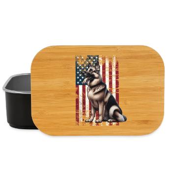 German Shepherd US Deutscher Schäferhund - Lunch Box - Schwarz - Vorne