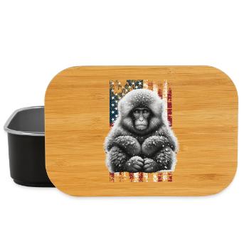 Japanese Macaque US Japanmakak - Lunch Box - Schwarz - Vorne
