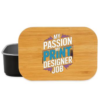 Print Designer My Passion My Creative Designer - Lunch Box - Schwarz - Vorne