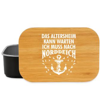 Opa ALTERSHEIM KANN WARTEN MUSS NACH NORDDEICH - Lunch Box - Schwarz - Vorne