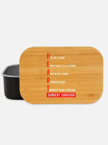 I Survived Open Heart Surgery - Lunch Box - black