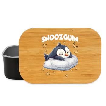 Snoozguin Penguin Pajama Morning Grouch Late Riser - Lunch Box - black - Front