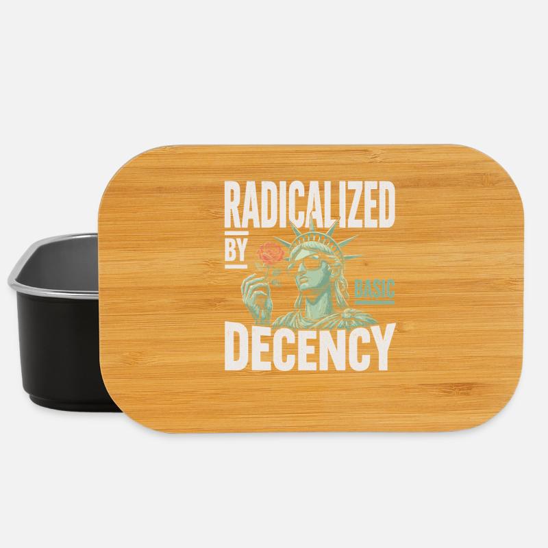 Radicalized by Decency Statue - Lunch Box - black