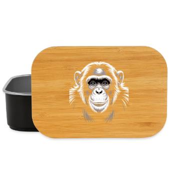 Chimpanzé singe - Boîte à goûter - noir - Devant
