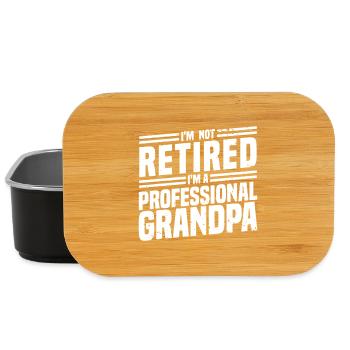 Not Retired, Professional Grandpa - Lunch Box - black - Front