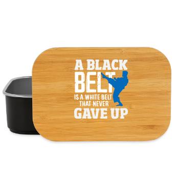 A black belt is a white belt who never gave up - Lunch Box - black - Front