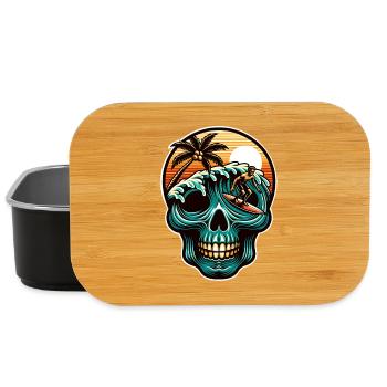 Surfing Skull - Lunch Box - black - Front
