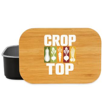 Vegetable Icons Crop Top Design - Lunch Box - black - Front