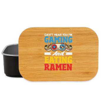 Gaming And Ramen Eating Gamer Noodles - Lunch Box - black - Front