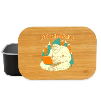 Sasquatch Laptop in the Woods - Lunch Box - black - Front