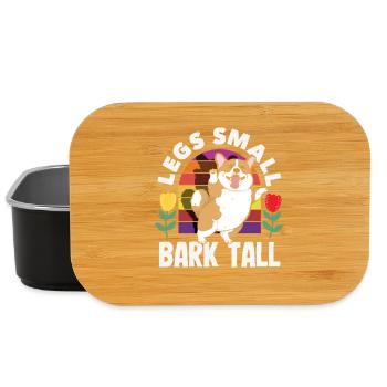 Short Legs, Tall Setting, Corgi - Lunch Box - black - Front
