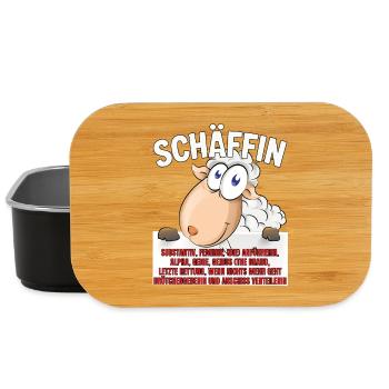 Schäffin - Alpha Schaf mit Sonnenbrille - Lunch Box - Schwarz - Vorne