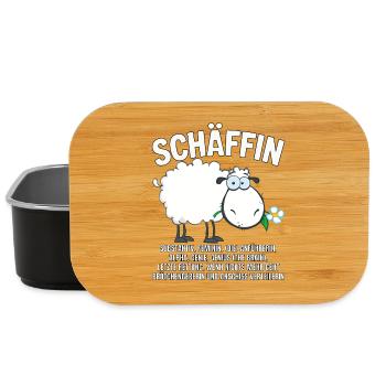 Schäffin - Alpha Schaf mit Sonnenbrille - Lunch Box - Schwarz - Vorne