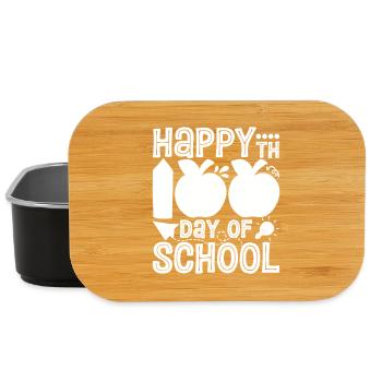 Happy 100th Day of School - Lunch Box - black - Front