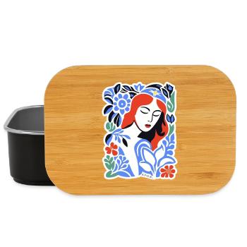 Portrait des fleurs bleues - Boîte à goûter - noir - Devant